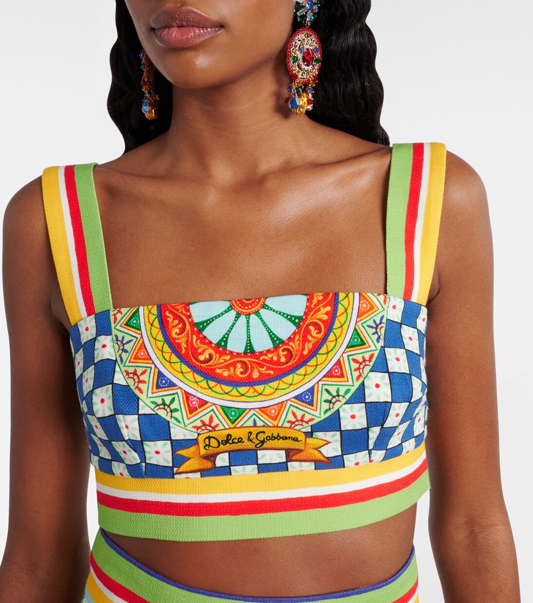 Cotton crop top  | Dolce&Gabbana