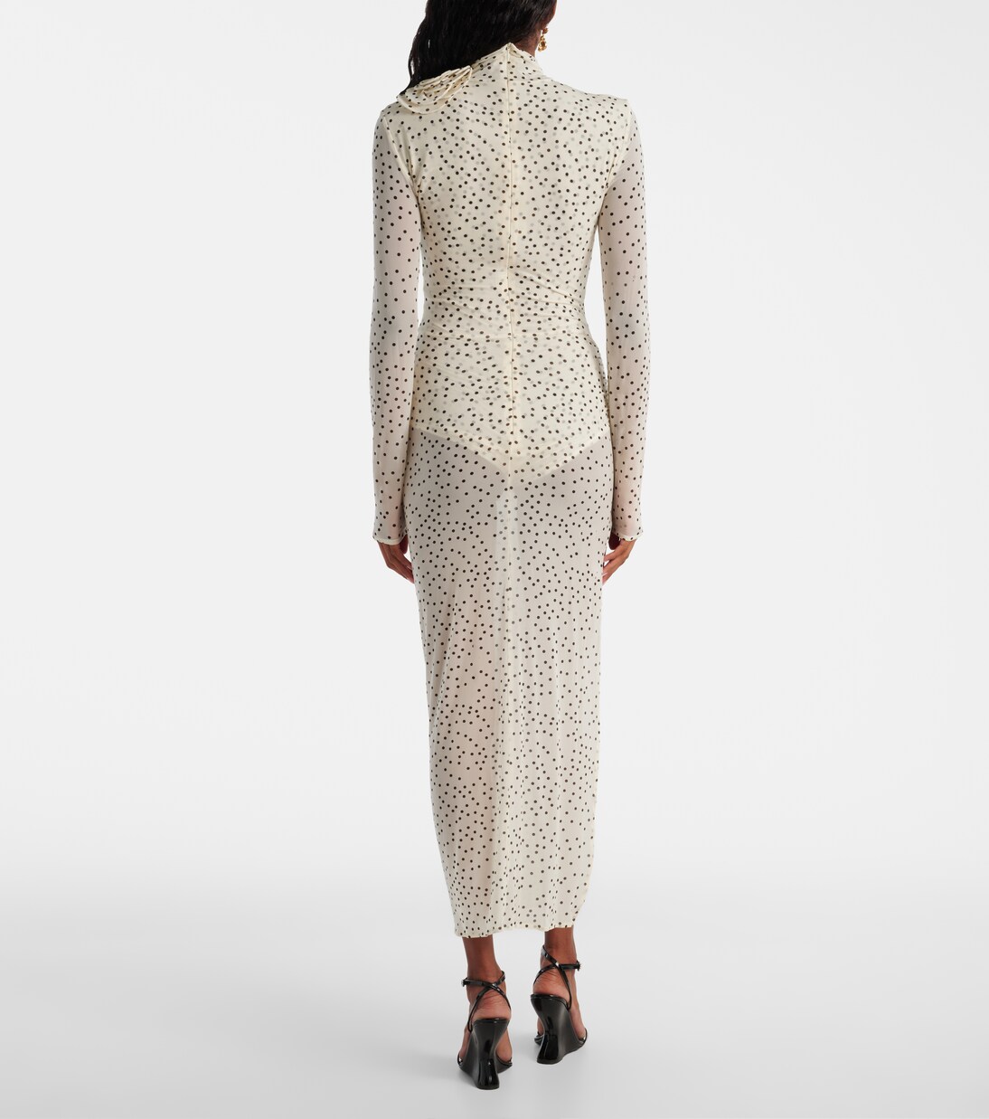 Robe longue à pois et fleurs | Magda Butrym