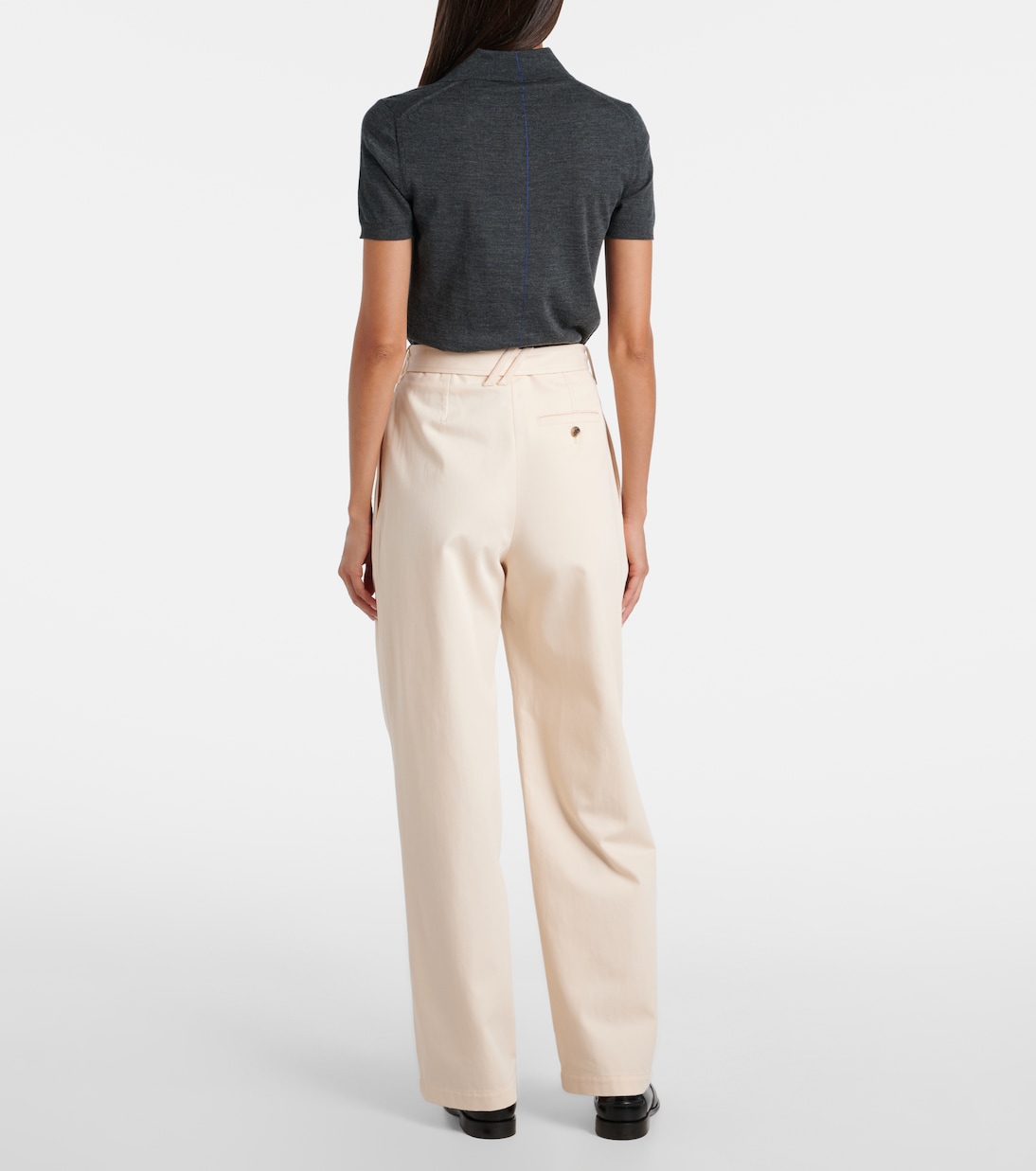 Pantalon tapered en gabardine de coton | Burberry