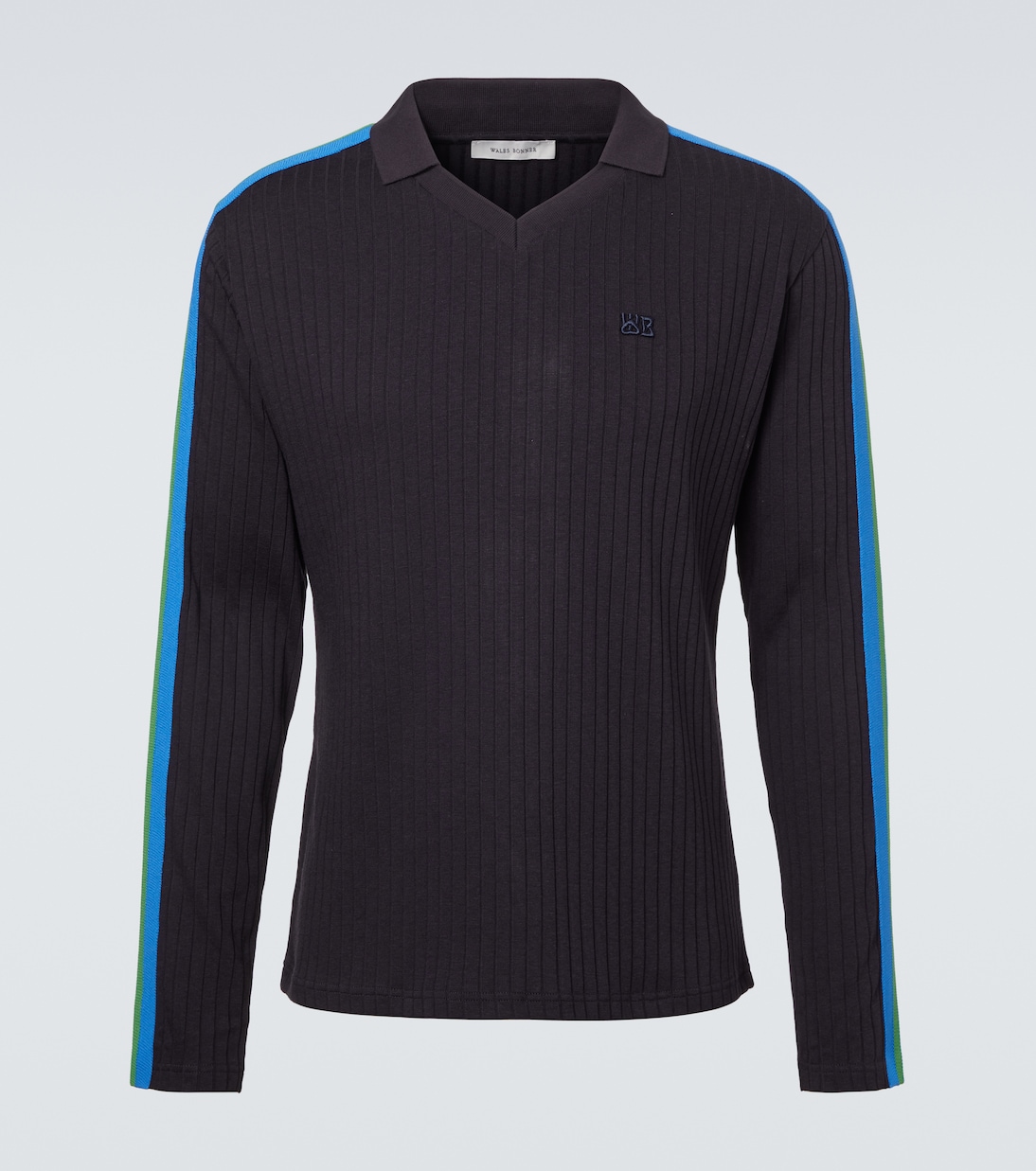 Ribbed-knit polo sweater | Wales Bonner