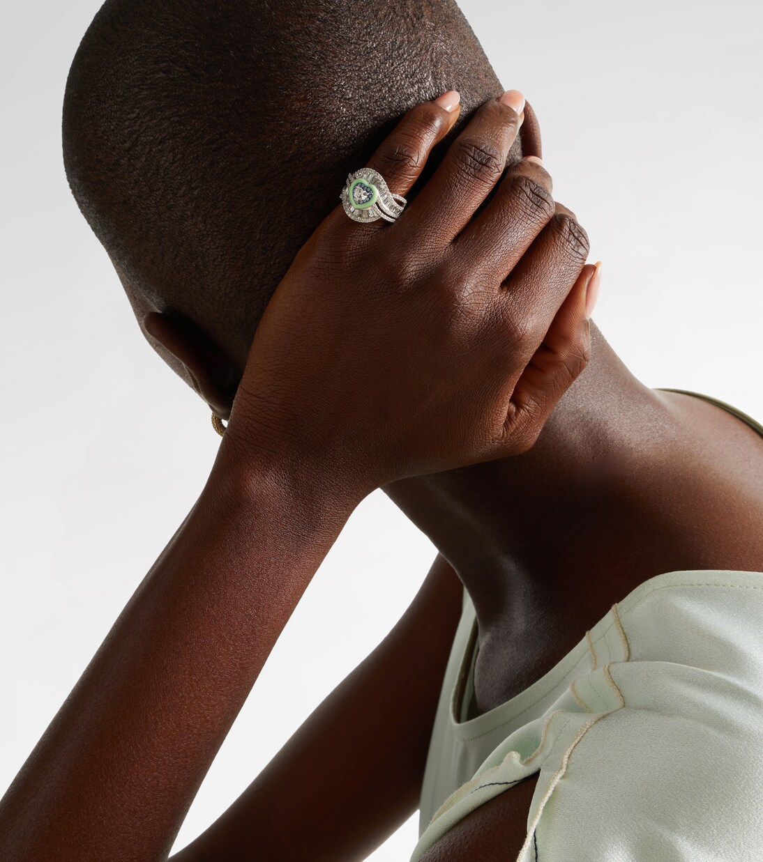 Bague en or blanc 18 ct et diamants | Kamyen