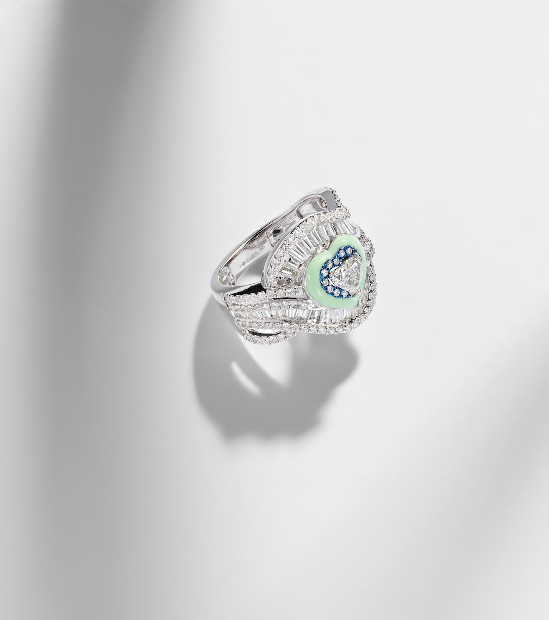 Bague en or blanc 18 ct et diamants | Kamyen