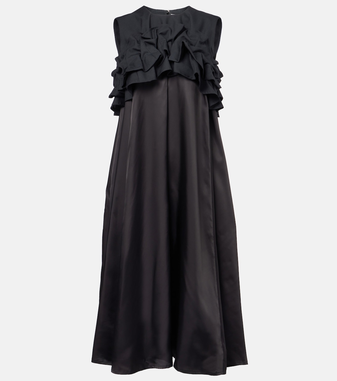 Robe midi en laine | Noir Kei Ninomiya