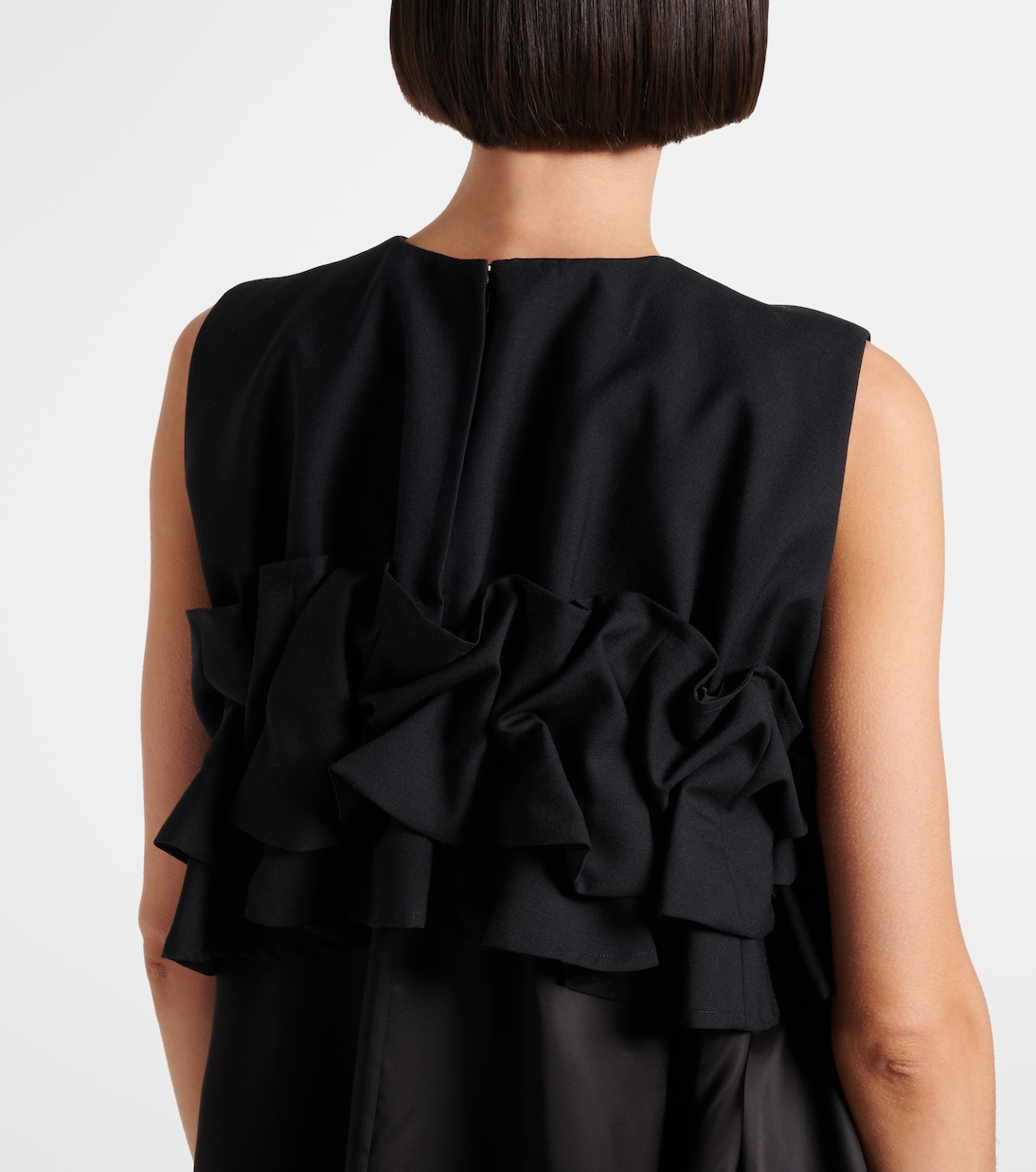 Robe midi en laine | Noir Kei Ninomiya