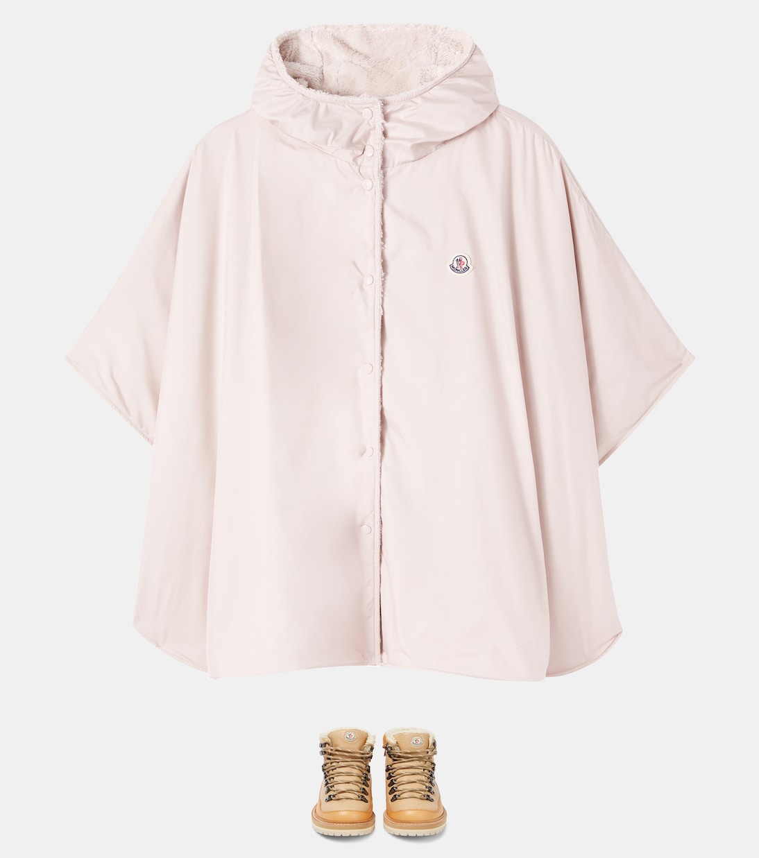 Capa de teddy reversible con logo | Moncler Enfant