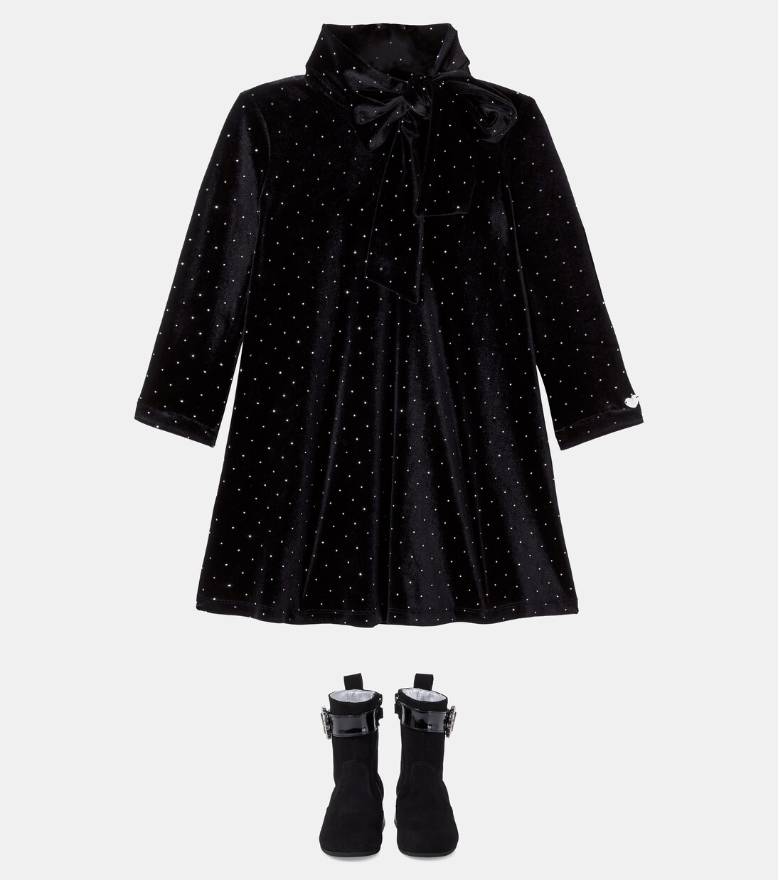 Embellished suede ankle boots | Monnalisa