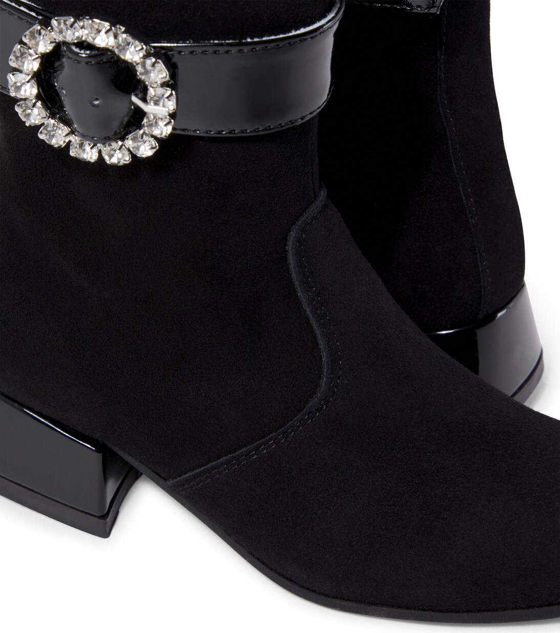 Embellished suede ankle boots | Monnalisa