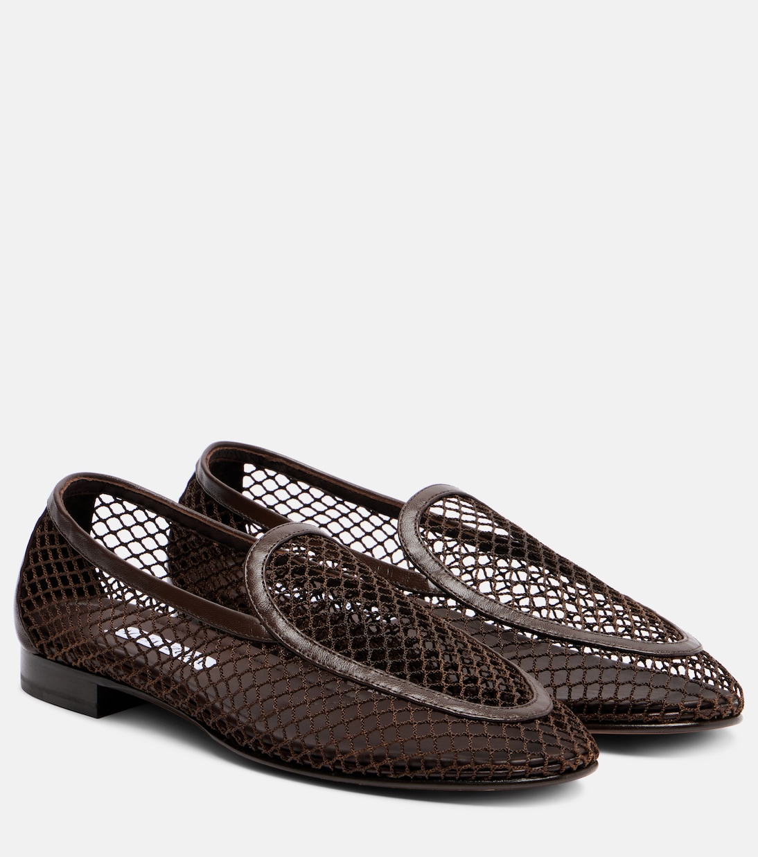 Saint Germain leather-trimmed moccasins  | Aquazzura