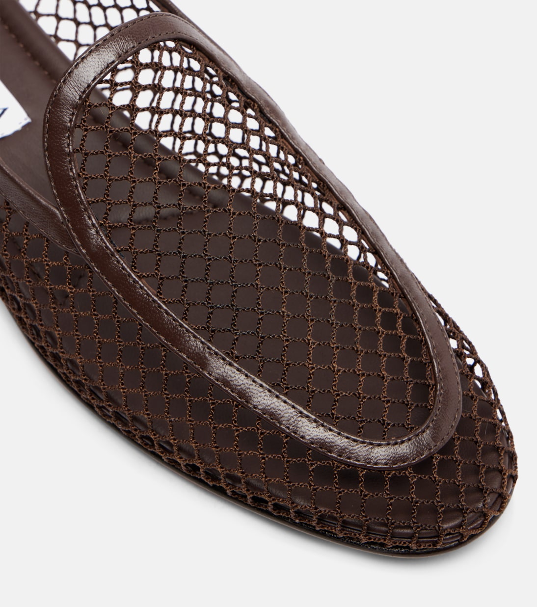 Saint Germain leather-trimmed moccasins  | Aquazzura