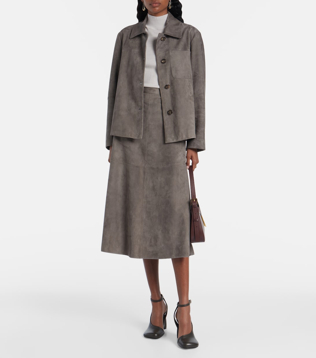 Jupe midi en daim | 'S Max Mara