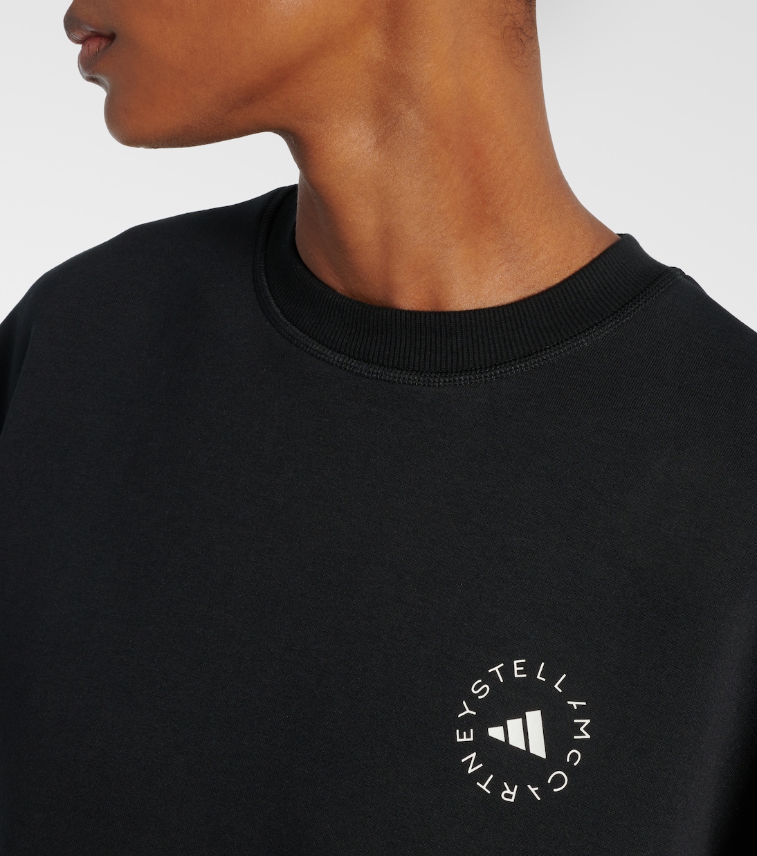 Logo cotton-blend jersey sweatshirt | Adidas by Stella McCartney