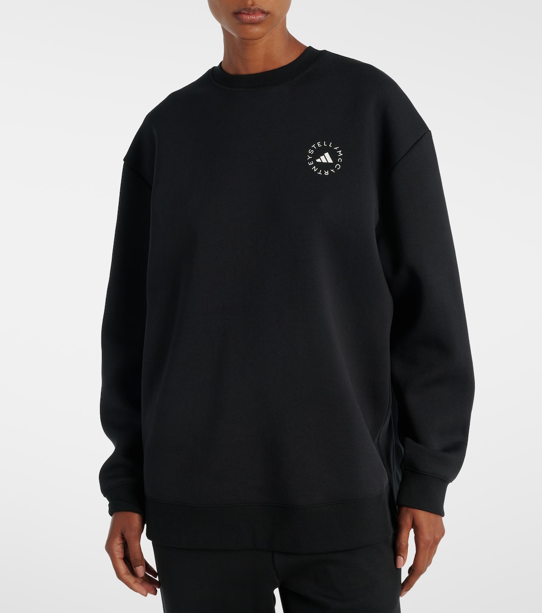 Logo cotton-blend jersey sweatshirt | Adidas by Stella McCartney