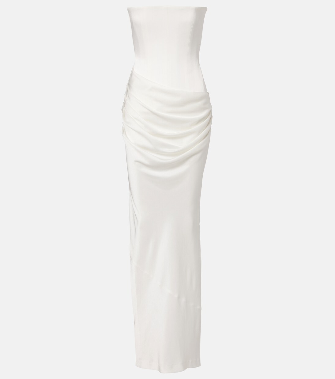 Bridal draped crêpe satin corset gown | Alex Perry