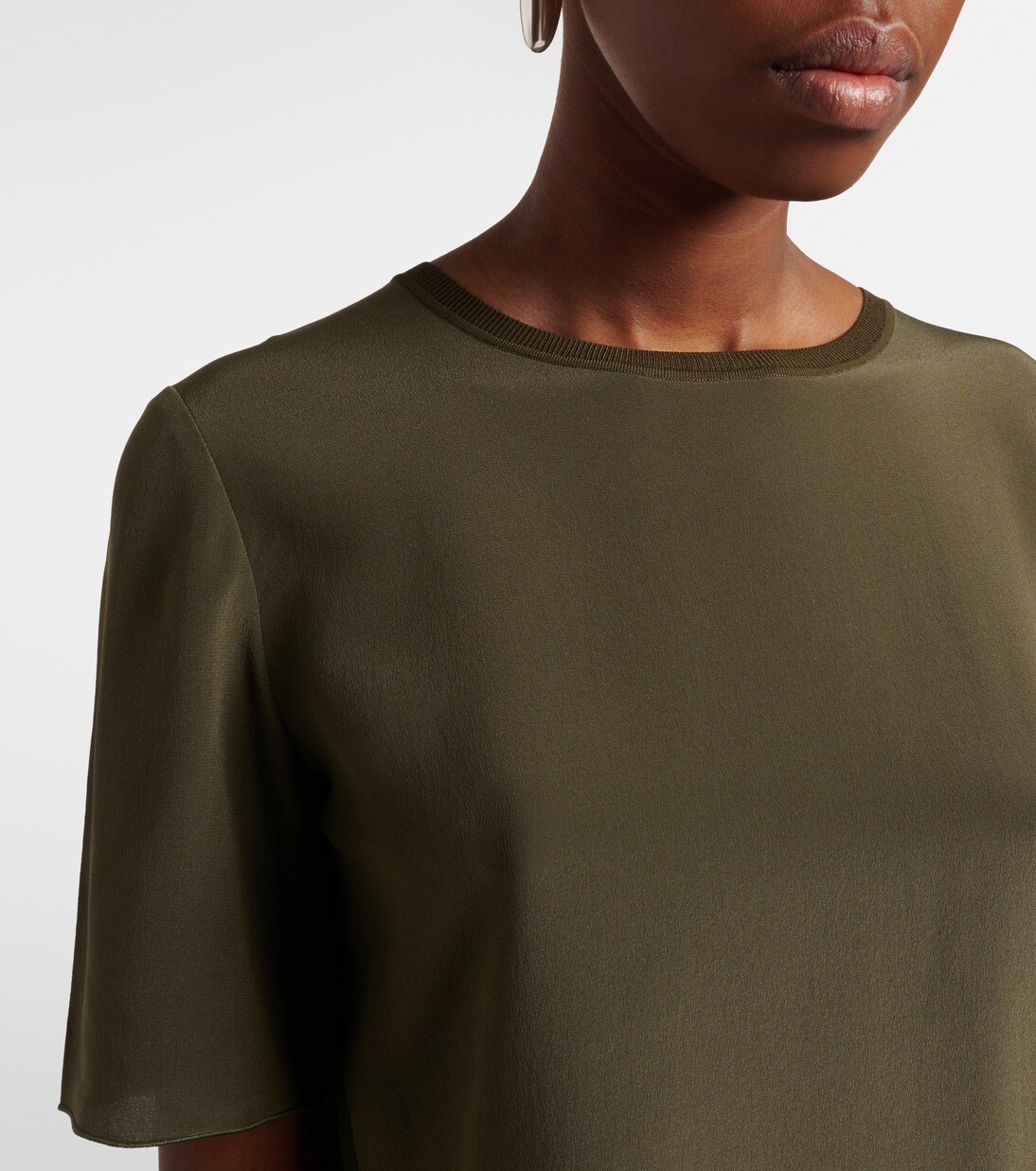 Rubin silk crêpe T-shirt | Joseph