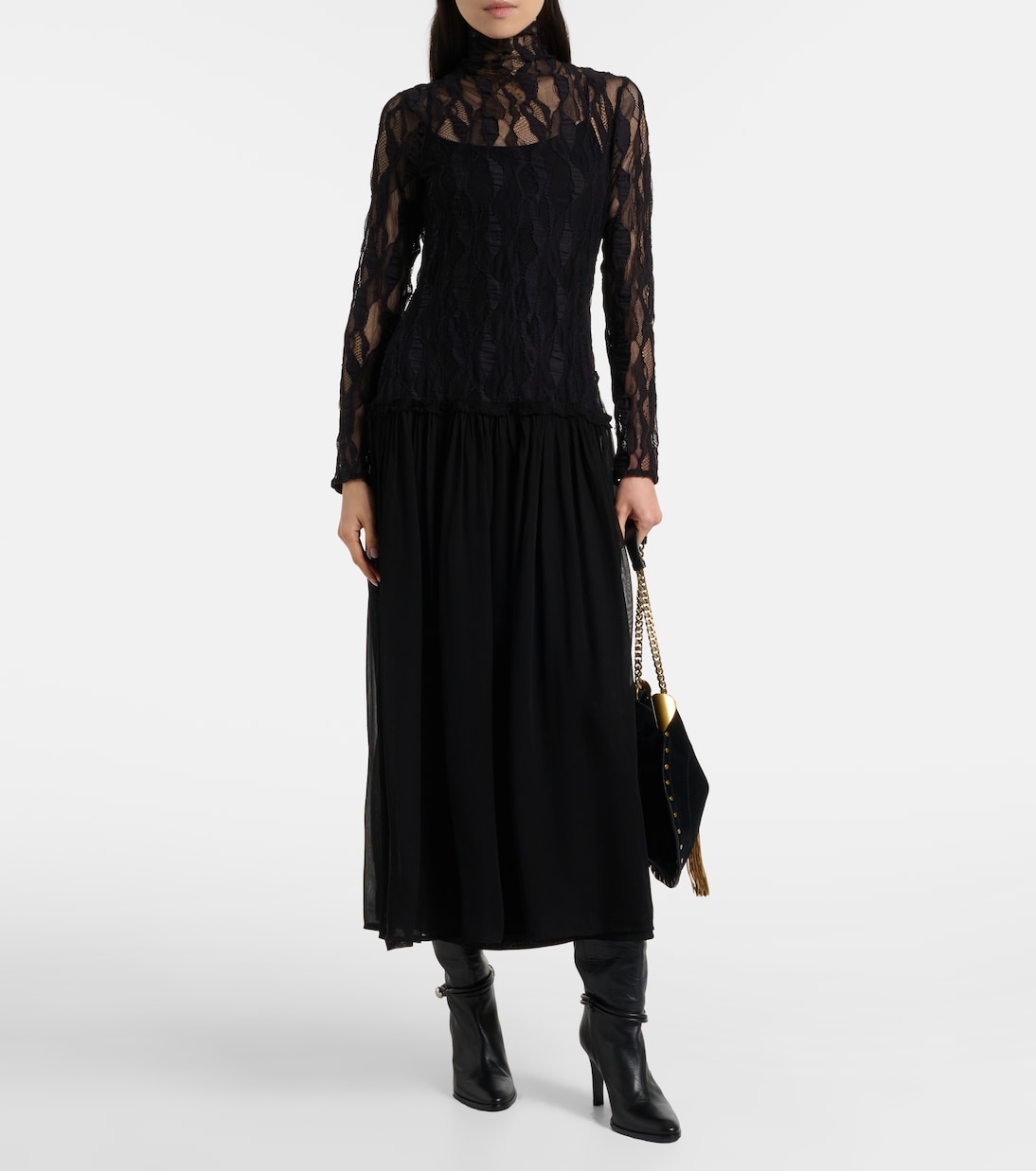 Sybil lace and chiffon maxi dress | Ulla Johnson