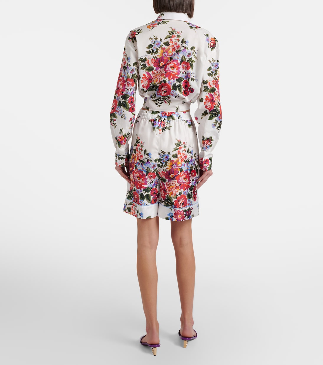 Floral silk twill Bermuda shorts | Dolce&Gabbana