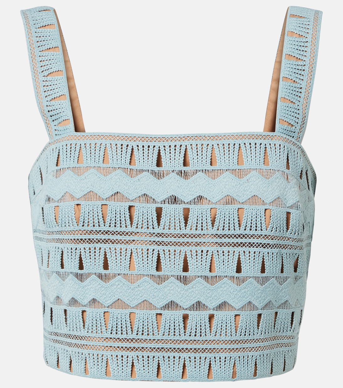 Knitted silk-blend crop top | Elie Saab