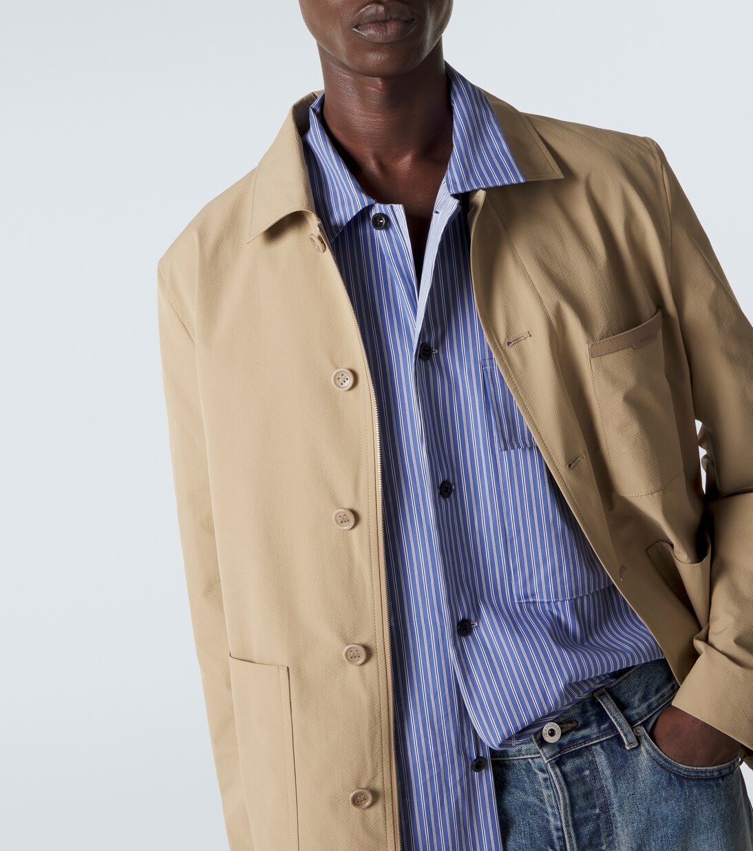 Hemdjacke Nanav aus Seersucker | Moncler