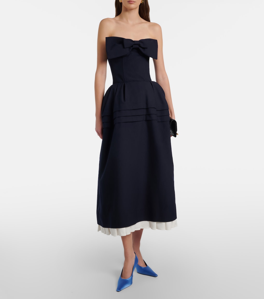 Midikleid aus Wolle und Seide  | Shushu/Tong