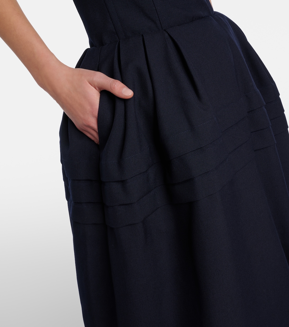 Midikleid aus Wolle und Seide  | Shushu/Tong