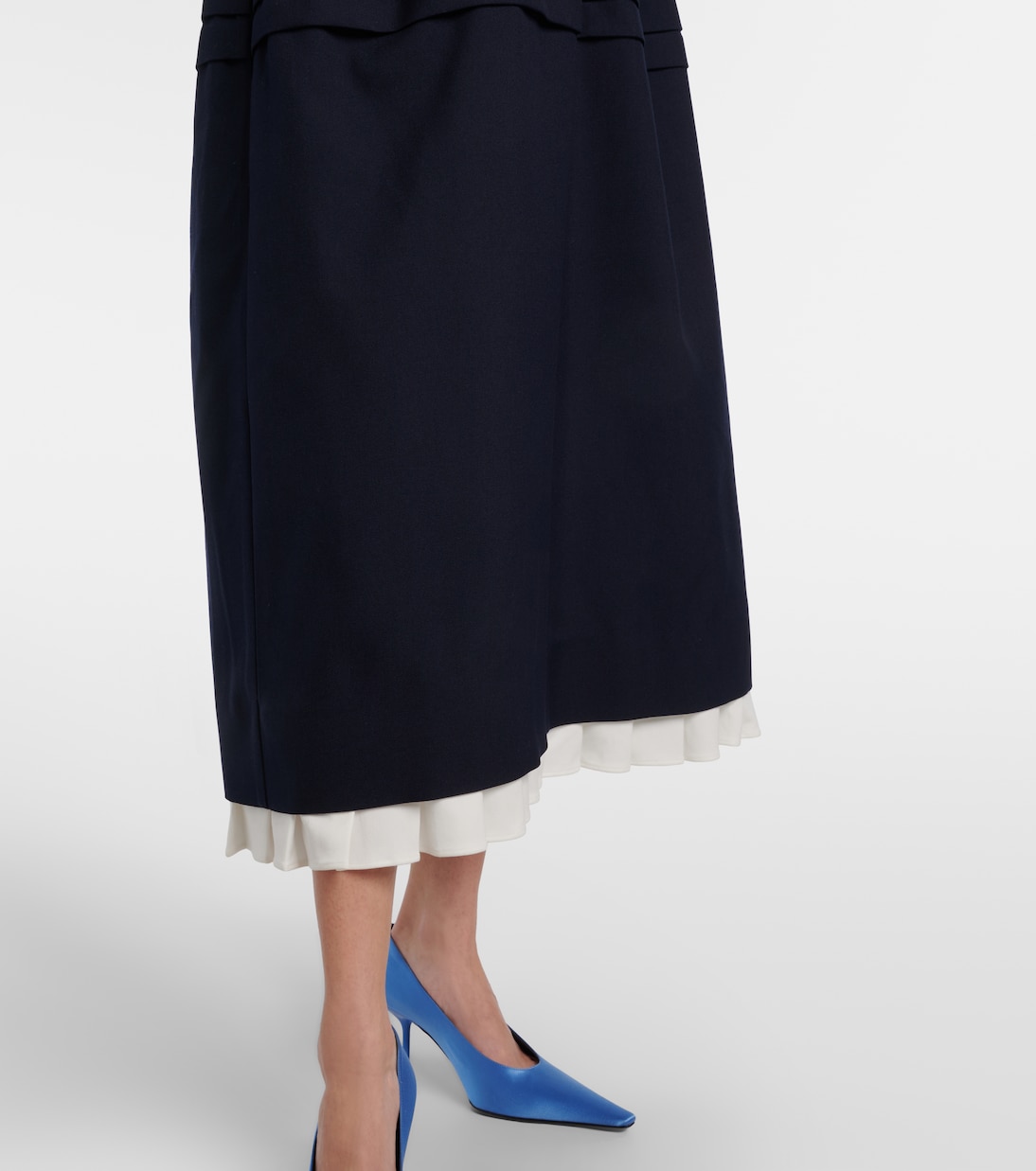 Midikleid aus Wolle und Seide  | Shushu/Tong