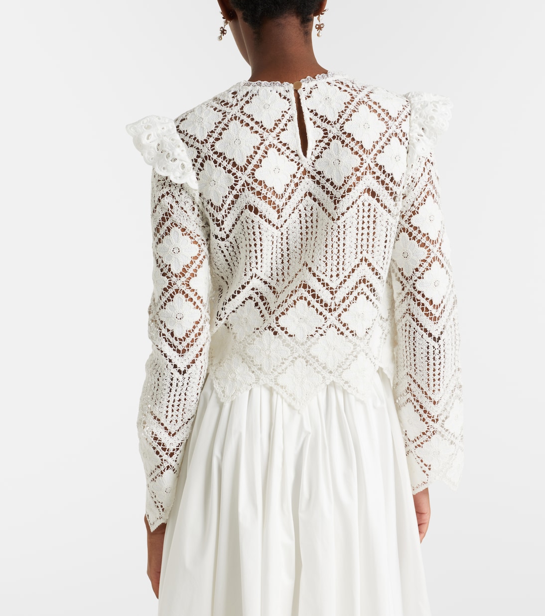 Top de croché con volantes | Self-Portrait