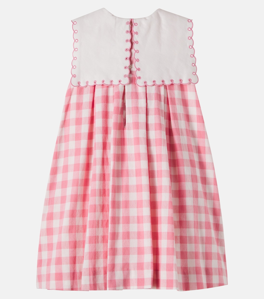Catherine gingham pleated cotton dress | Pepa London