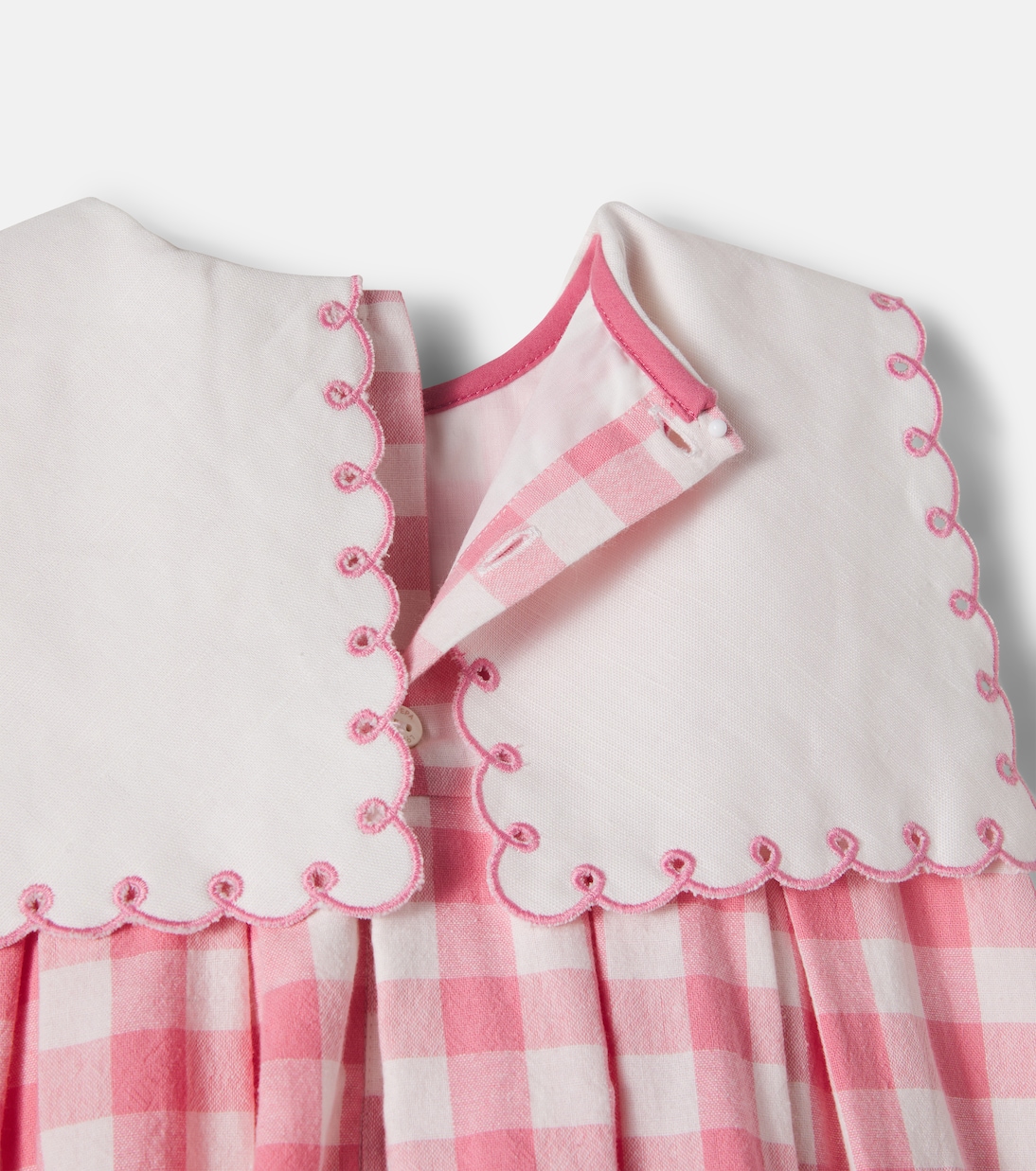 Catherine gingham pleated cotton dress | Pepa London