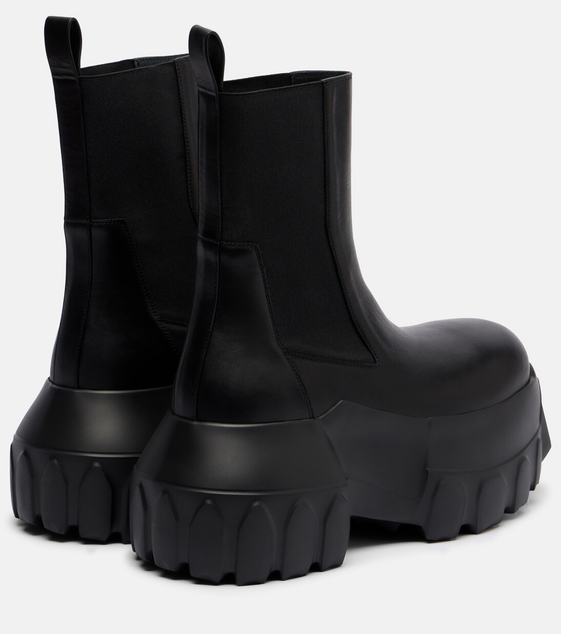 Beatle Mega Tractor leather Chelsea boots | Rick Owens