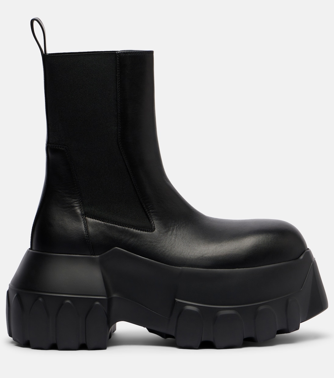 Beatle Mega Tractor leather Chelsea boots | Rick Owens