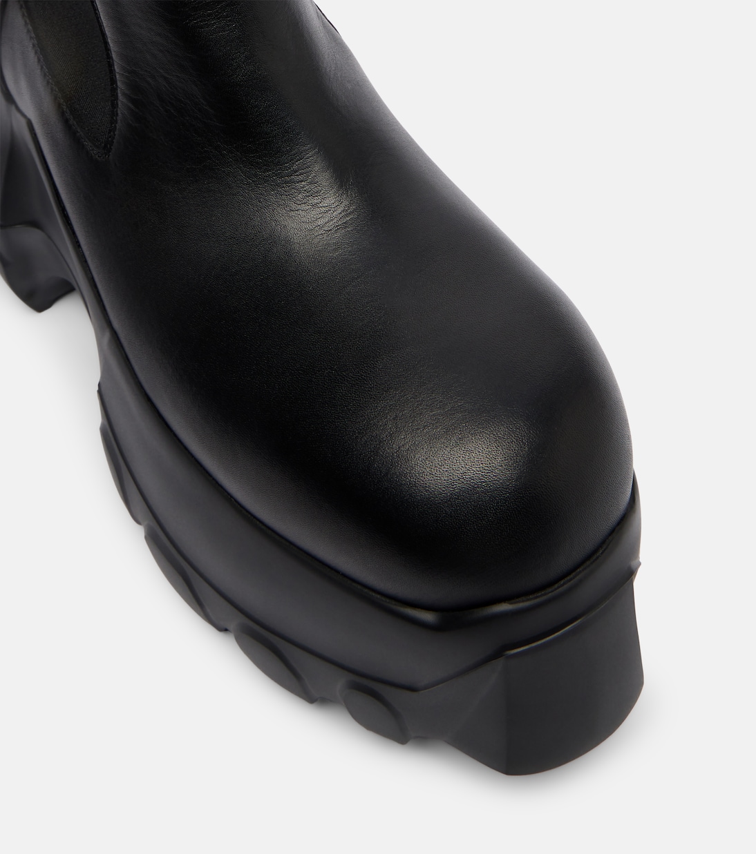 Beatle Mega Tractor leather Chelsea boots | Rick Owens