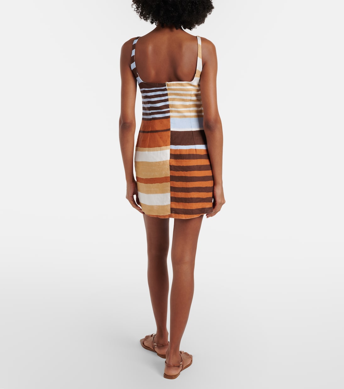 Siela striped linen minidress | Cala de la Cruz