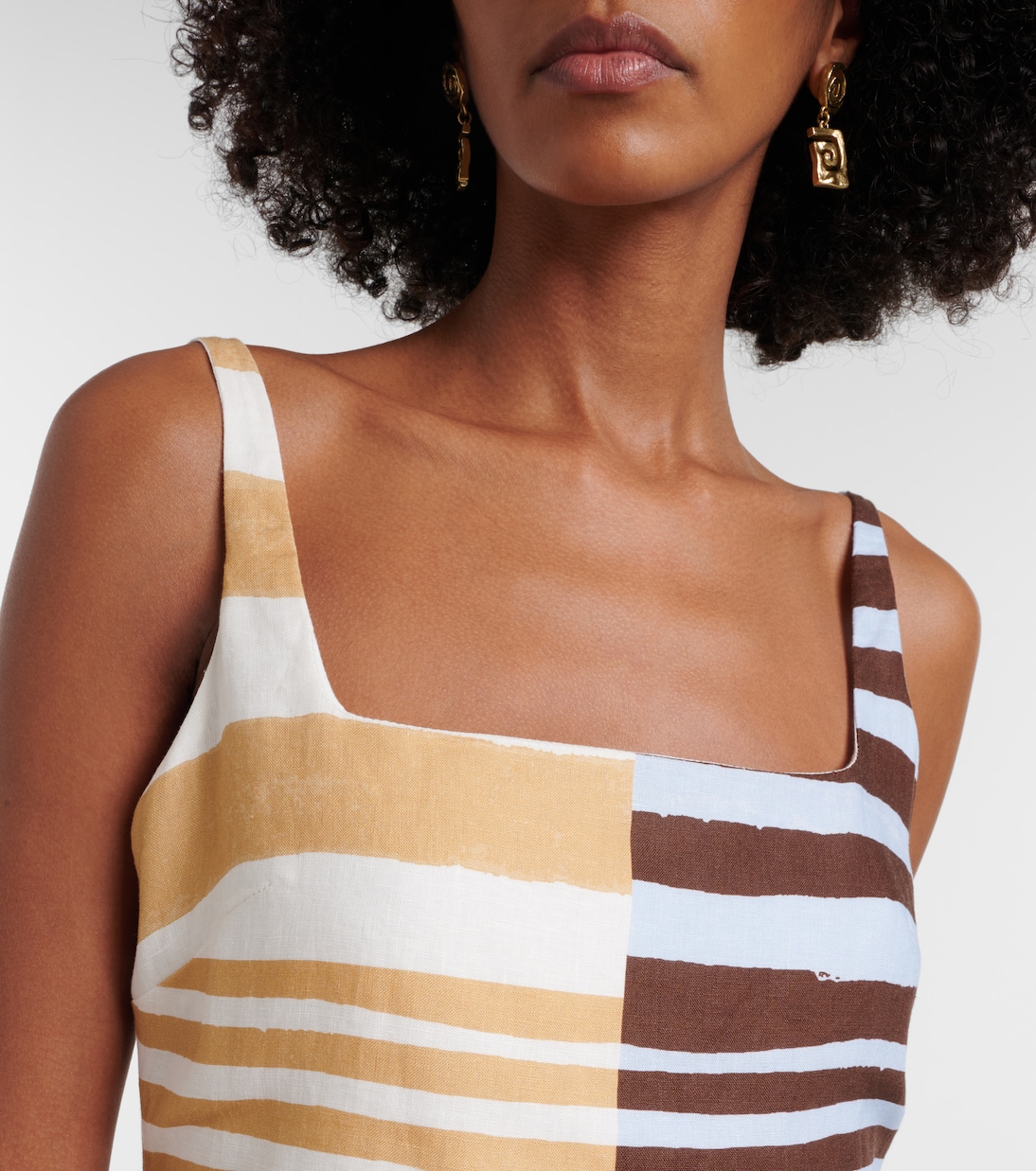Siela striped linen minidress | Cala de la Cruz
