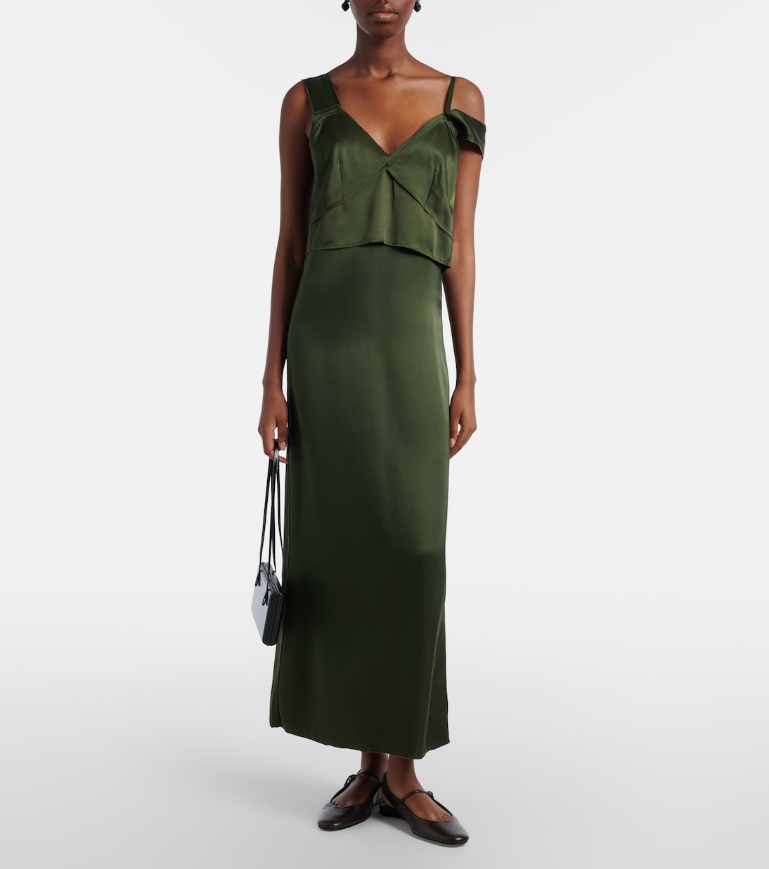 Deconstructed satin slip dress | Toteme