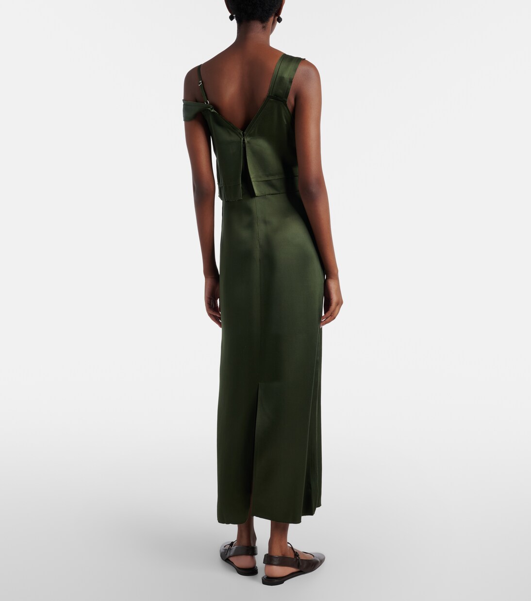 Deconstructed satin slip dress | Toteme