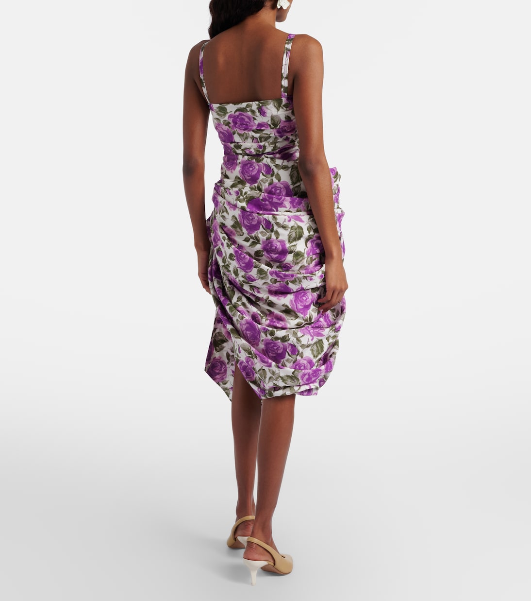 Ruched asymmetric cotton minidress | Chloé