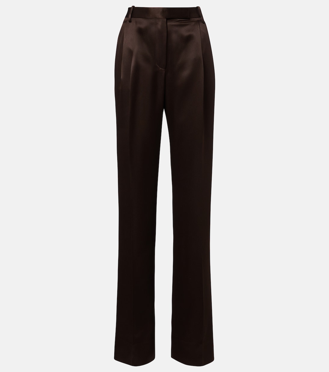 Pleated silk straight pants | Tom Ford