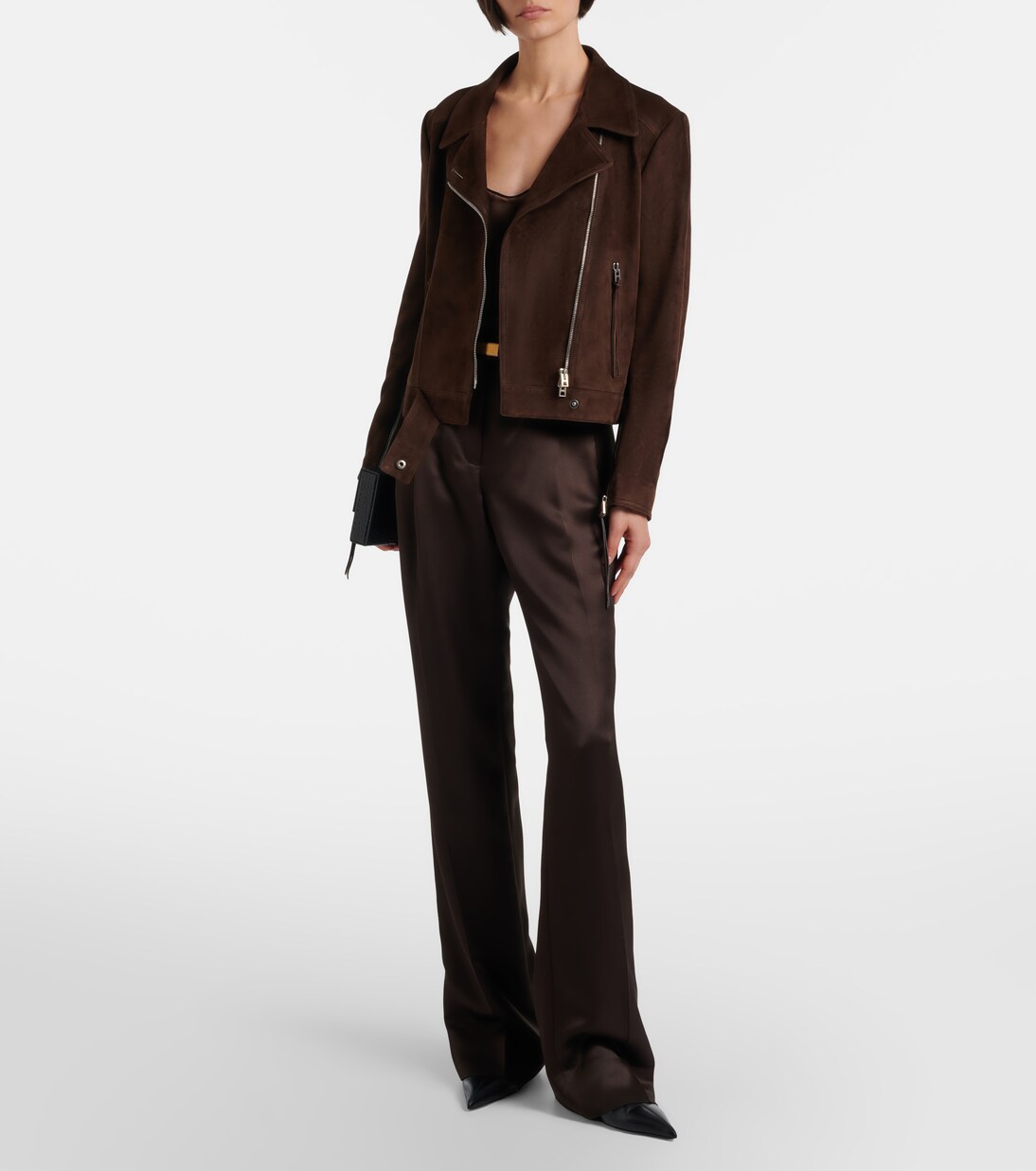 Pleated silk straight pants | Tom Ford