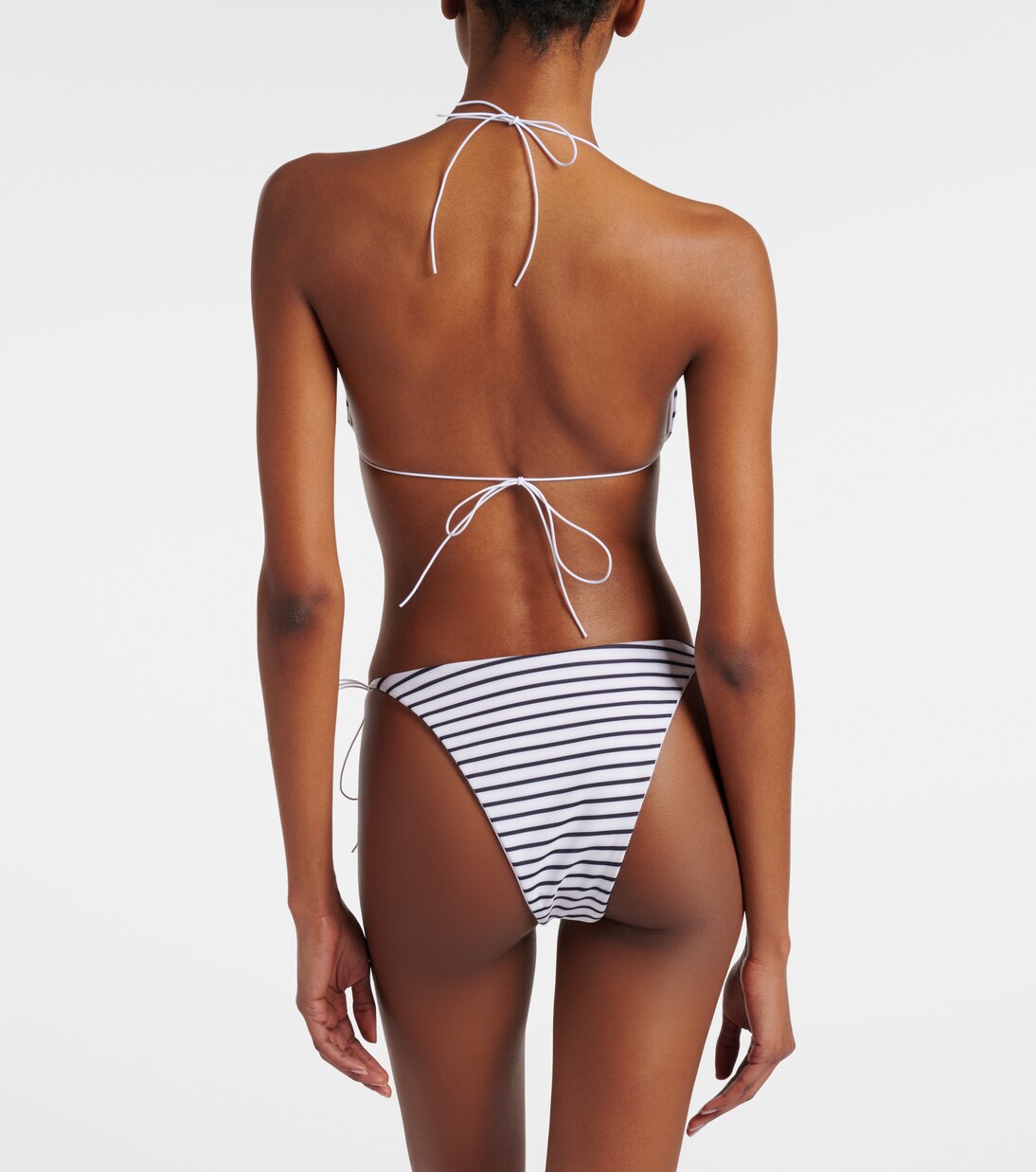 Micro Via striped bikini top | Jade Swim