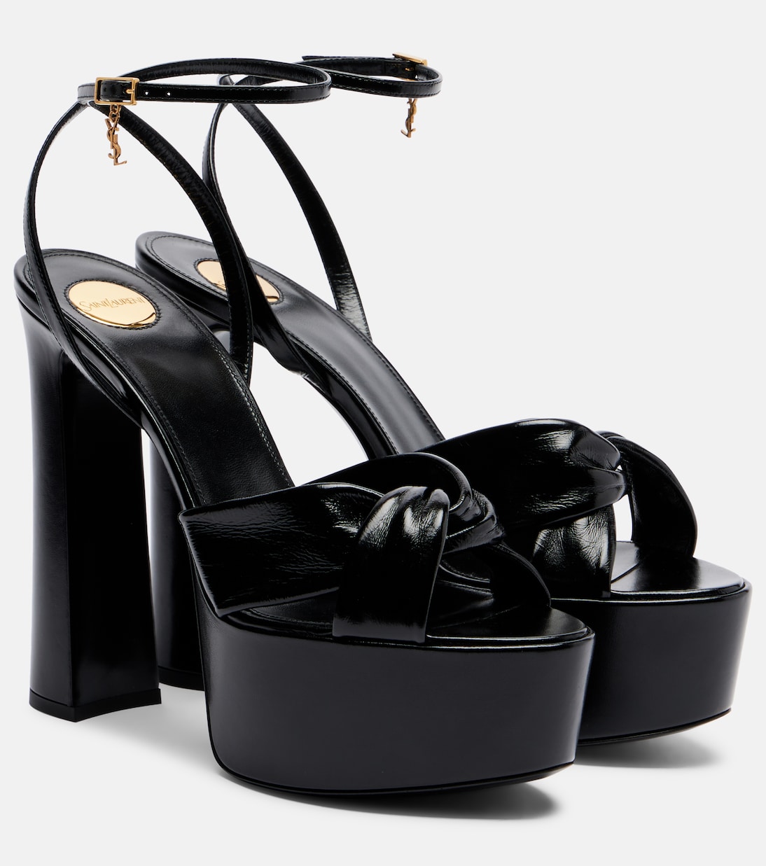 Franciane leather platform sandals | Saint Laurent