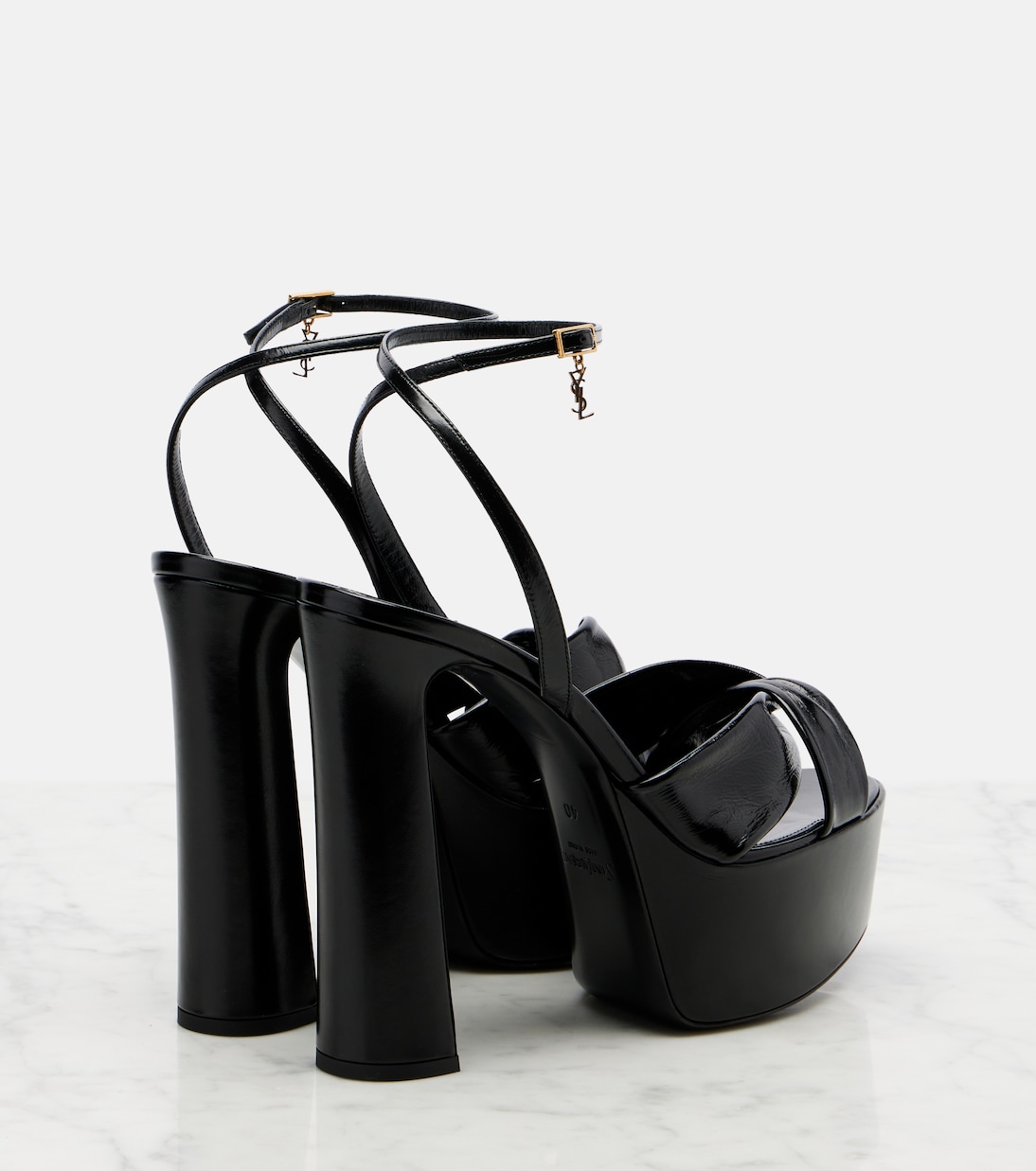 Franciane leather platform sandals | Saint Laurent