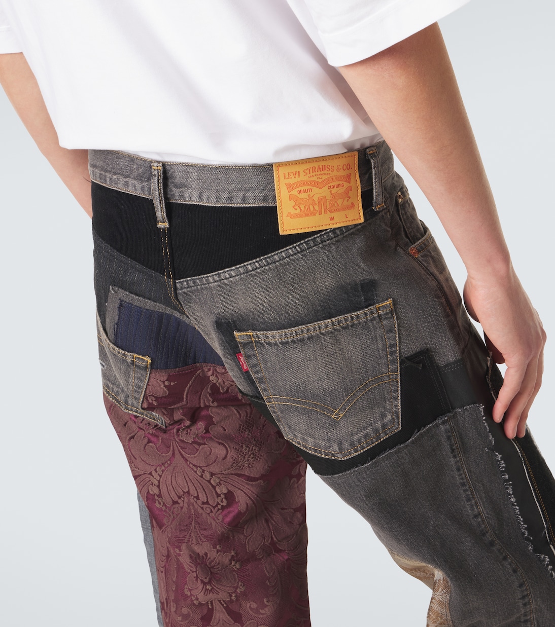 x Levi's® jeans anchos con patchwork | Junya Watanabe