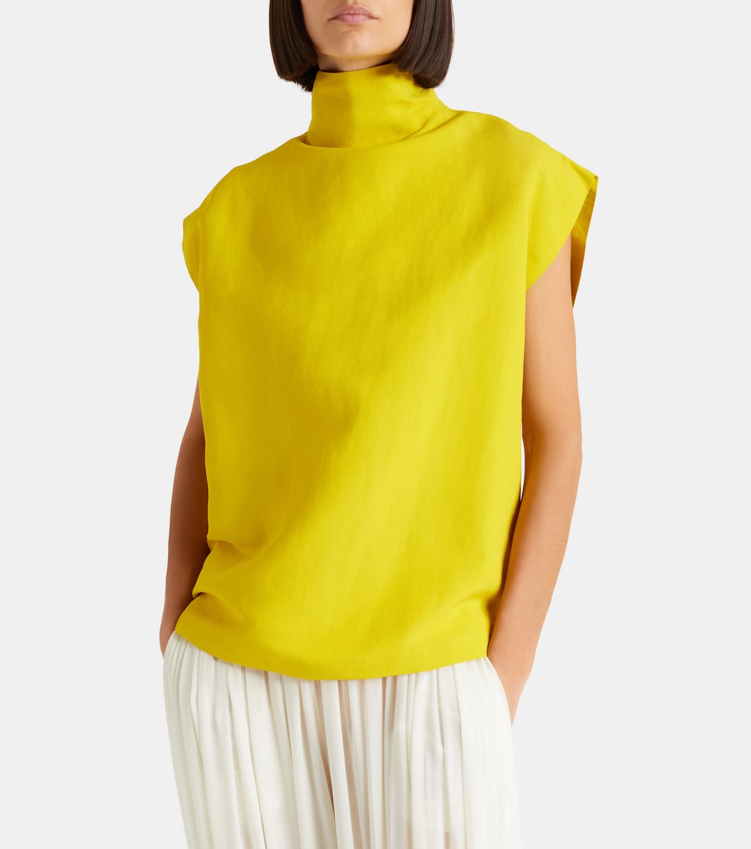 Poplin turtleneck top | Alaïa