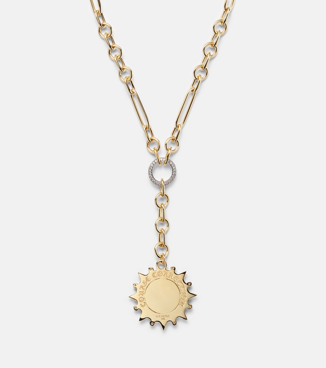 Collar Internal Compass Small de oro de 18 ct con diamantes | FoundRae