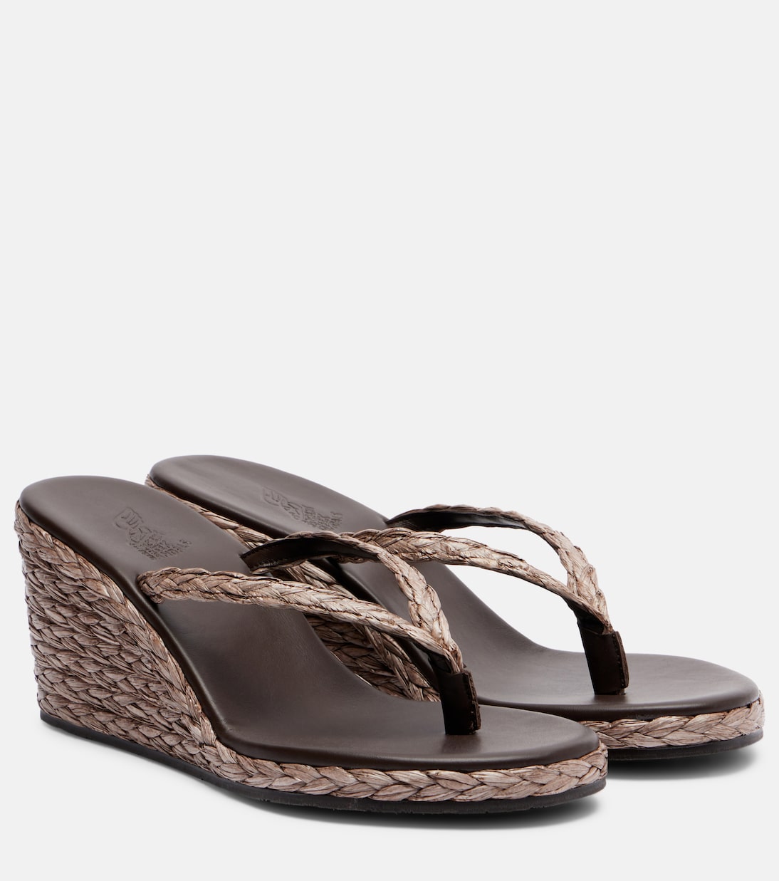 Etheria raffia wedge thong sandals | Ancient Greek Sandals