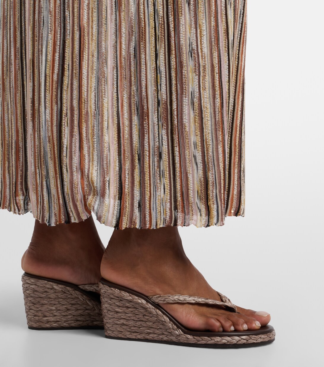 Etheria raffia wedge thong sandals | Ancient Greek Sandals