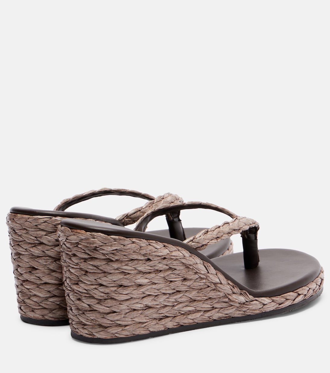 Etheria raffia wedge thong sandals | Ancient Greek Sandals