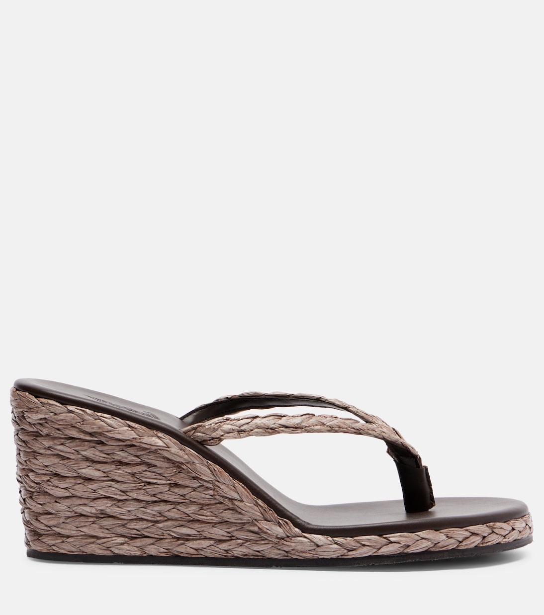 Etheria raffia wedge thong sandals | Ancient Greek Sandals