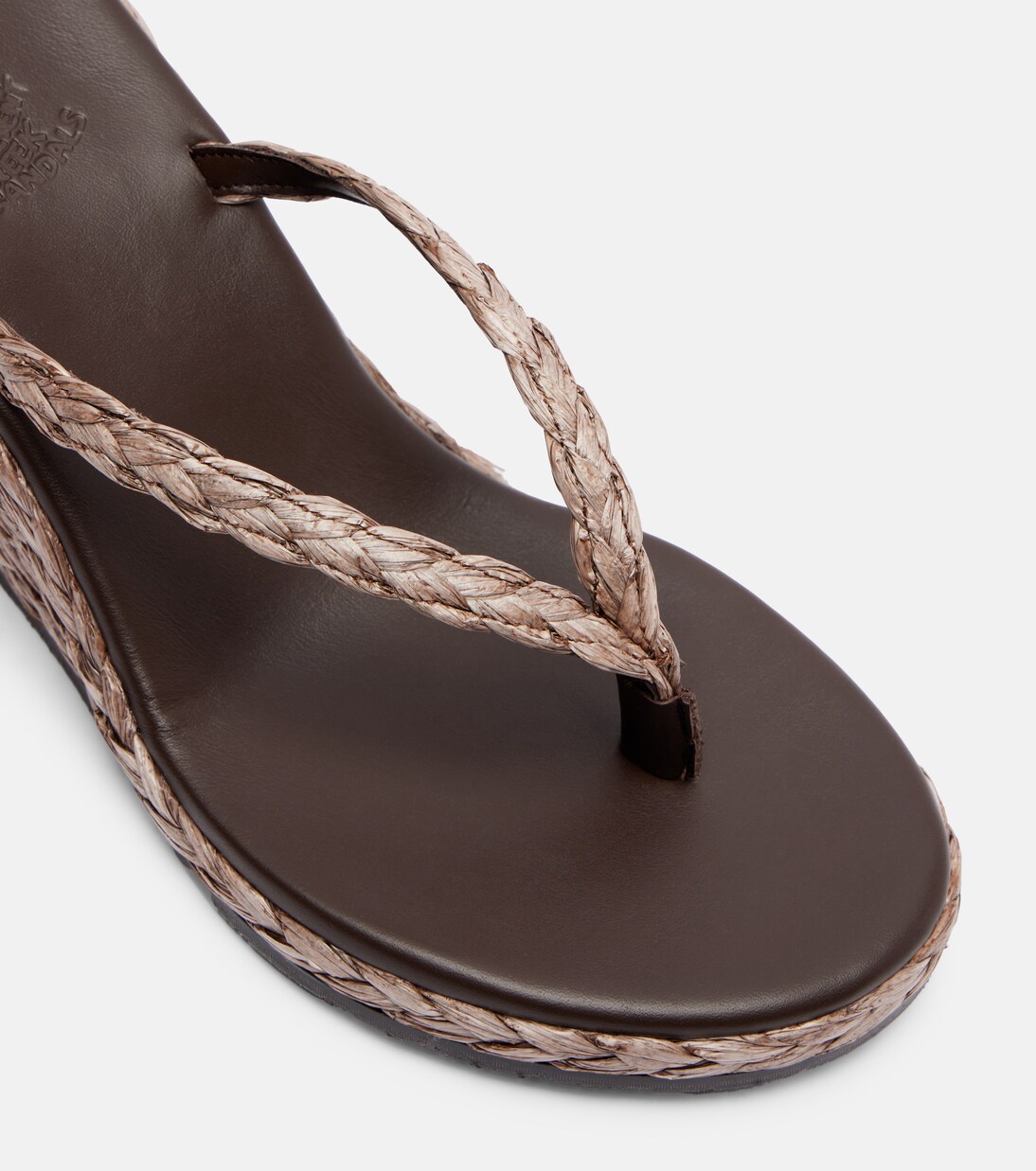 Etheria raffia wedge thong sandals | Ancient Greek Sandals