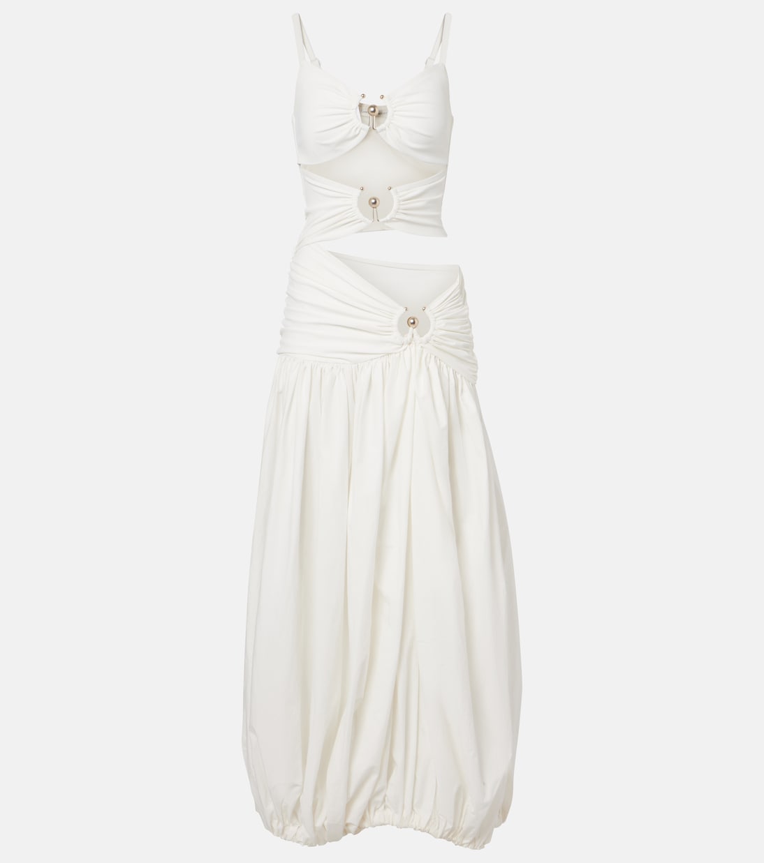 Abito lungo Orbit in jersey con cut-out | Christopher Esber